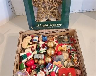 11 light tree topper and ornaments