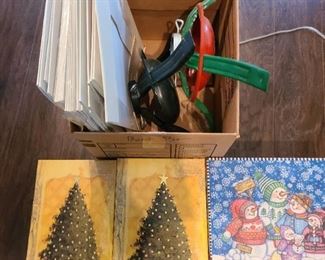 Two Christmas tree stands and boxes