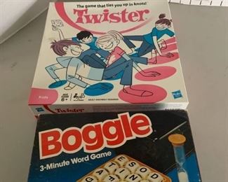 Boggle and Twister games