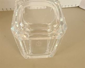 Thick acrylic cannister with sliding lid