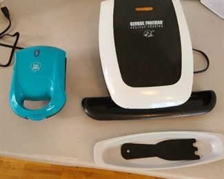 George Foreman grill and a Yes Chef pocket sandwich maker
