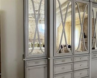 Custom Gray Wardrobe Cabinet - $4,500.00

Dimensions: 115"W x 27"D x 114"H