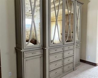 Custom Gray Wardrobe Cabinet - $4,500.00

Dimensions: 115"W x 27"D x 114"H