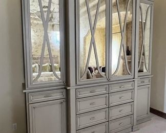 Custom Gray Wardrobe Cabinet - $4,500.00

Dimensions: 115"W x 27"D x 114"H