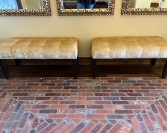 Custom Upholstered Tufted Bench - $400

Sold separately. $400 each

Dimensions: 41"W x 17"D x 19"H