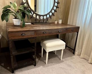 Rustic Reclaimed Wood Writing Desk - $600.00

Dimensions: 63"W x 31.5"D x 31"H