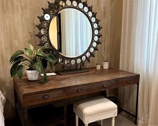 Rustic Reclaimed Wood Writing Desk - $600.00

Dimensions: 63"W x 31.5"D x 31"H