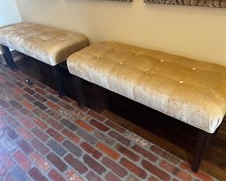 Custom Upholstered Tufted Bench - $400

Sold separately. $400 each

Dimensions: 41"W x 17"D x 19"H