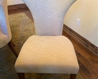 Custom Century Furniture Dining Table & Swaim Chairs - $6,100.00

Set includes dining table, 6 side chairs and 2 end chairs.

Table is made from maple wood

Table dimensions: 94.75"L x 42.74"W x 30"H (including one leaf)

Leaf measures 22"

Side chair dimensions: 22"W x 24"D x 38"H x 20" seat height

Arm chair dimensions: 24.5"W x 24"D x 38"H x 20" seat height
