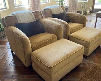 Custom Upholstered Club Chair - $1,000.00

Four chairs available. Sold separately.

Two ottomans available. Sold separately.

Chair dimensions: 32.5"W x 34"D x 28"H