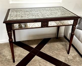 Jonathan Charles Aglomisa Library Desk - $1,300.00

Dimensions: 45.5"W x 26"D x 31.75"H
