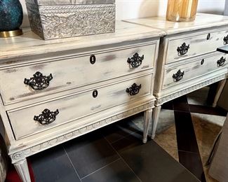 Drexel Whitewashed Nightstands Pair - $800.00

Price is for the pair

Dimensions: 34"W x 18"D x 32"H