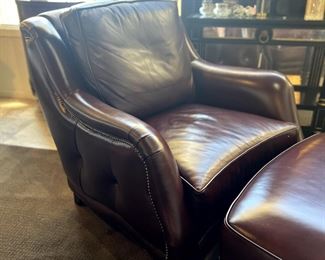 Hancock & Moore Sundance Chair & Ottoman - $2,750.00

Maroon colored genuine leather

Nailhead trim

Chair dimensions: 45"W x 47"D x 38.5"H

Ottoman dimensions: 36"W x 26"D x 19.5"H