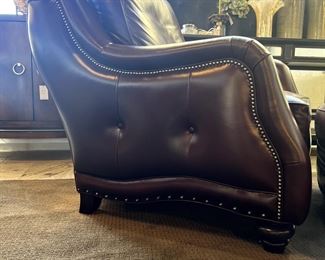 Hancock & Moore Sundance Chair & Ottoman - $2,750.00

Maroon colored genuine leather

Nailhead trim

Chair dimensions: 45"W x 47"D x 38.5"H

Ottoman dimensions: 36"W x 26"D x 19.5"H