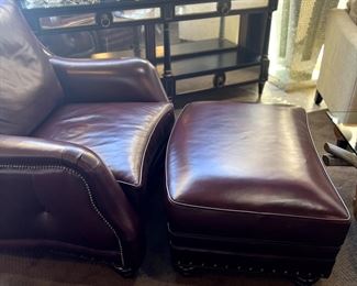Hancock & Moore Sundance Chair & Ottoman - $2,750.00

Maroon colored genuine leather

Nailhead trim

Chair dimensions: 45"W x 47"D x 38.5"H

Ottoman dimensions: 36"W x 26"D x 19.5"H