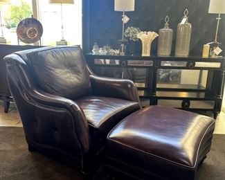 Hancock & Moore Sundance Chair & Ottoman - $2,750.00

Maroon colored genuine leather

Nailhead trim

Chair dimensions: 45"W x 47"D x 38.5"H

Ottoman dimensions: 36"W x 26"D x 19.5"H