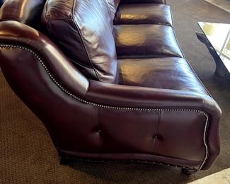 Hancock & Moore Sundance Leather Sofa - $3,500.00

Dimensions: 100"W x 47"D x 38.5"H x 21" seat height

Maroon colored genuine leather