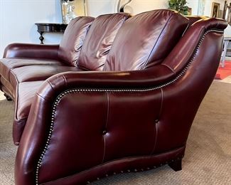 Hancock & Moore Sundance Leather Sofa - $3,500.00

Dimensions: 100"W x 47"D x 38.5"H x 21" seat height

Maroon colored genuine leather