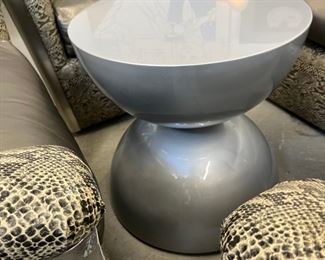 METAL DRUM TABLE, 2 AVAILABLE