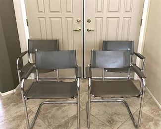 Mart Stam Chrome armchairs