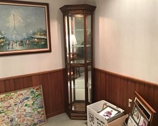 Nice corner lighted display cabinet 