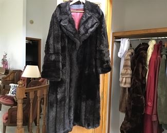 Longer clean fur coat