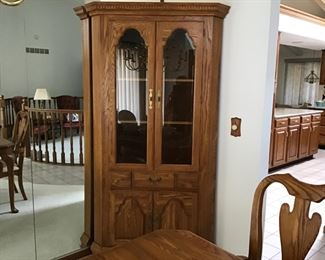 Well made oak corner cabinet