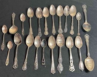 Stamped Sterling Souvenir Spoons