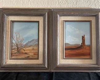 Pair Of Signed Small Landscape Paintings