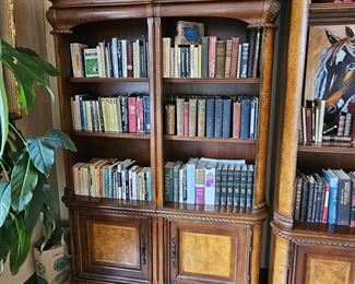 Aspen Home NAPA Collection Wall Bookcase - Two Pieces - Shelves & Cabinets - Ash Burl & Poplar