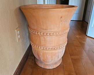 Very Large Terra Cotta Planter (Empty) Stands 23"Tall x 19" Wide Opening. Good Condition