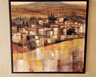  Abstract Art on Stretched Canvas (Original)? In Contemporary Frame - 37" x 37" Signed at Bottom Right