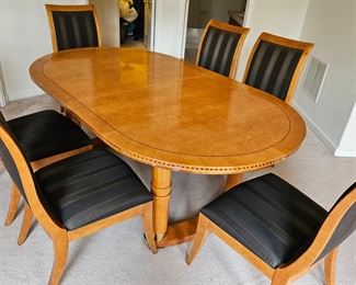  Gorgeous Hickory White Genesis Neo Classical Dining / Conference Table in Burl wood & Biedermeier Style