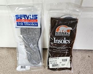 Two Pairs of Men's Felt Insoles (New) One Sorel Brand, the Other Servus Brand