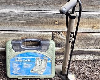 TREK Portable Bike Air Pump Plus a Portable Mechanics Complete Tool kit 103 pcs (New)