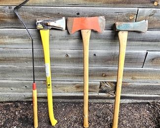 Set of Axe, Grass Whip and wood splitters