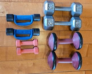 Set of 4 Pairs of Dumbbells - 2lbs, 3lbs, 7.5lbs & 15lbs - 