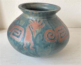  Lake Studio Pottery- 8" Native American Kokopelli Pot