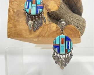 Navajo inlay earrings