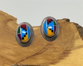 Navajo inlay earrings