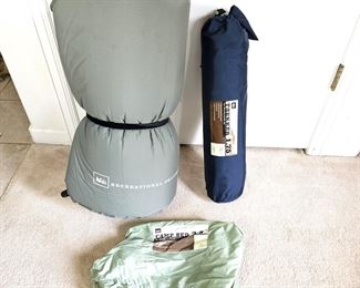Set of Two Self Inflating Sleeping Pads Camp Beds - One Adult and One Child Size - Both REI Brands