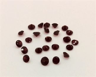 Round Cut Garnet Gemstones