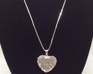 Silver Necklace with Heart Pendant