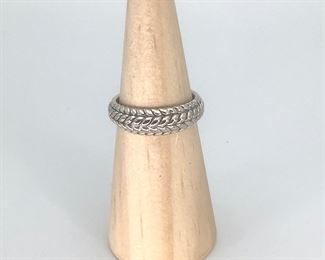 Sterling Silver Mesh Design Ring