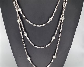 Sterling Silver Long Necklace