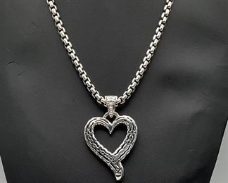 Sterling Silver Chain with Heart Pendant