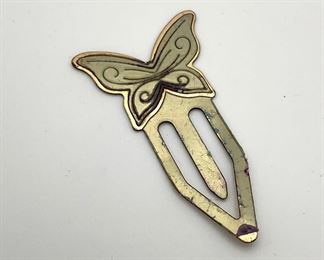 Gold Tone Butterfly Bookmark