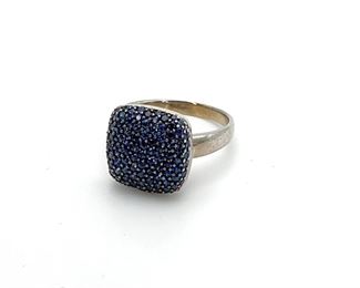 14K White Gold and Sapphire Ring