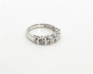 Sterling Silver CZ Anniversary Band