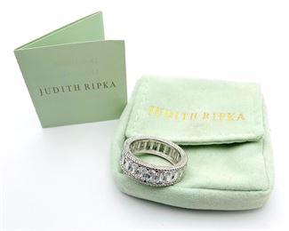 Judith Ripka Sterling Silver and CZ Eternity Band